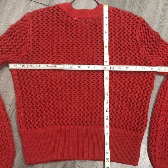 Rebecca Minkoff Rust Puff Sleeve Sweater size XS - Picture 10 of 10